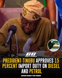 Tinubu Government Revises Fuel Import Duty: Impact on Nigeria