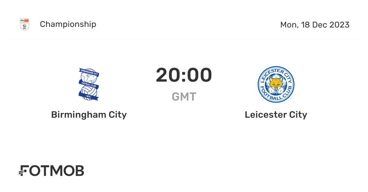 Birmingham vs Leicester City: A Key Championship Showdown