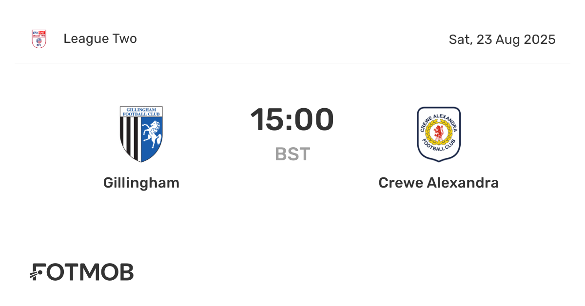 Crewe Alexandra vs Gillingham: A Match to Remember