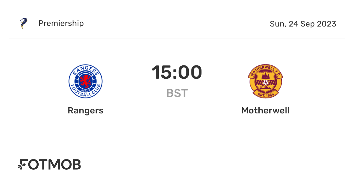 Motherwell vs Rangers: A Key Clash in the Scottish Premier League