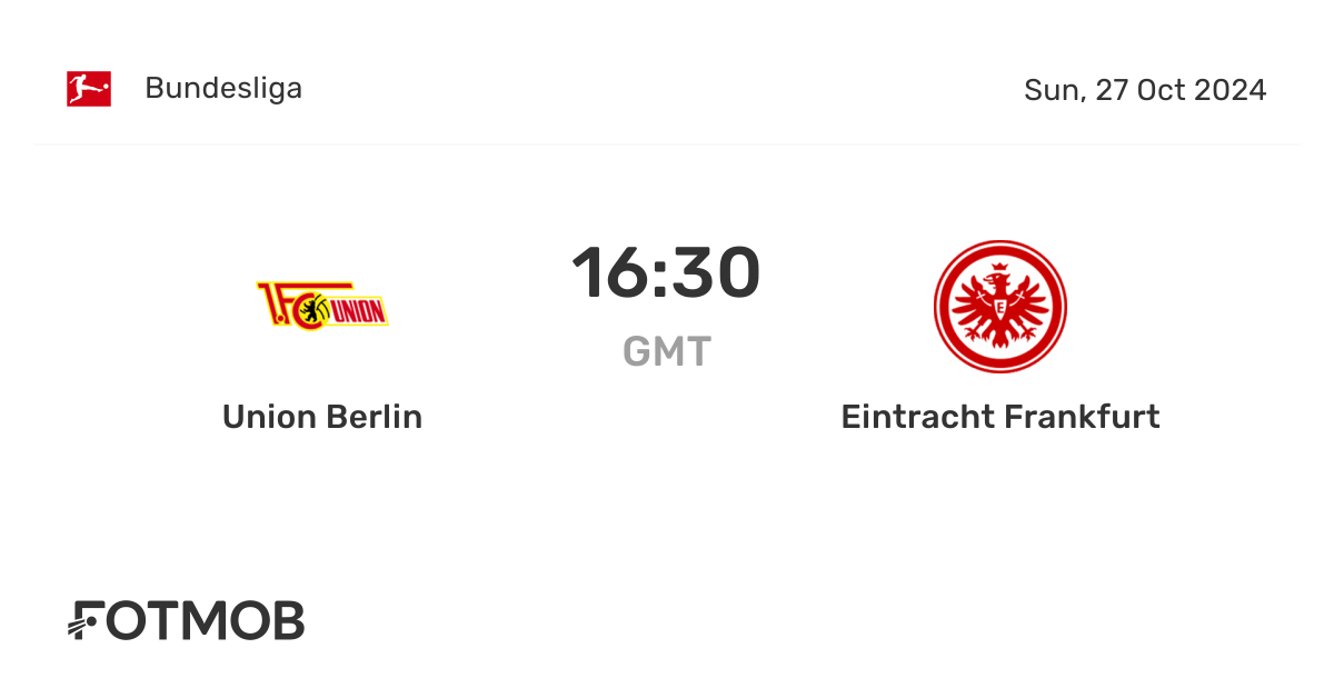 Union Berlin vs Eintracht Frankfurt: Bundesliga Showdown